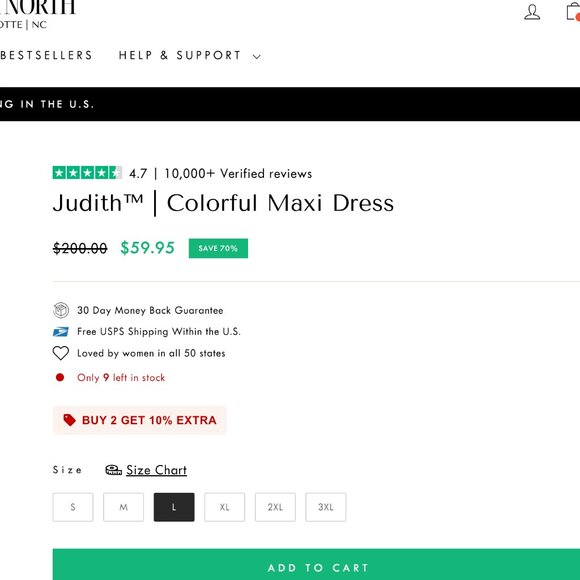 Fresh North - Judith Maxi Dress - Size Large - Picture 6 of 8